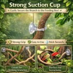 HERCOCCI Crested Gecko Tank Accessories, Reptile Hanging Plants Vines with Coconut Shell Ladder Hideout Hermit Crab Decor for Lizard, Chameleon Cage, Snakes, Hermit Crab, Leopard Gecko - Image 4