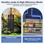 hygger Aquarium U-V Light with Timer, 360° Protective Shield Clean Light for Green Water and Algae Clean, Mini Algae Control Lamp for Freshwater and Saltwater Tank (3W for 5-25 Gallon) - Image 4