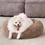 MIXJOY Orthopedic Dog Bed Comfortable Donut Cuddler Round Pet Beds Ultra Soft Washable Dog and Cat Cushion (20''/23''/30'') (23'', Brown) - Image 5