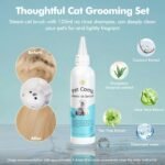 4 in 1 Pet Steam Brush for Cat & Dog, Cat Steam Brush for indoor Cats, Self Cleaning Shedding & Grooming Tool with Waterless Shampoo, Pet Spray Hair Removal Comb with Release Button & Water Tank - Image 6