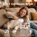 4 in 1 Pet Steam Brush for Cat & Dog, Cat Steam Brush for indoor Cats, Self Cleaning Shedding & Grooming Tool with Waterless Shampoo, Pet Spray Hair Removal Comb with Release Button & Water Tank - Image 7