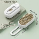 Cat Steam Brush for Shedding Dog Brush with Steam Pet Hair Cleaning Brush Comb for Spray 3 in 1 Pet Grooming for Long & Short Haired Pets – Spritz Defur Comb for cats(Gray) - Image 5