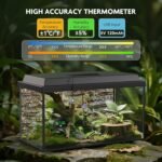 PAIZOO Reptile Thermometer Hygrometer, LED Reptile Tank Thermometer and Humidity Gauge, Rechargeable Digital Hygrometer for Reptile Tank Accessories, Switch Between ℉/℃, Always-on Display Mode - Image 4