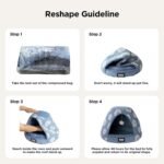 BALANCE Cat Beds for Indoor Cats, 2-in-1 Cat Bed Cave with Anti-Slip Bottom and Ultra-Soft Plush, Cozy Cats House Tent for Kittens and Small Dogs, 19 Inches, Blue - Image 7