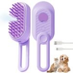 3 in 1 Cat Steam Brush for Shedding & Grooming with Foldable Handle Pet Spray Hair Removal Comb Spritz Defur Comb for Cats Water Brush for Long & Short Haired Pets - Image 2