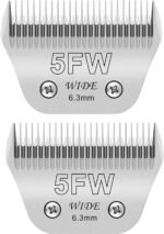 Audoc 2PCS 5FW Wide Blades for Dog Grooming Blades Compatible with Andis,Oster A5,Wahl km10 Dog Clippers,Size-#5FW, 1/4-Inch Cut Length (6.3mm)(2pcs #5FW) - Image 2