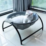 Cat Bed Dog/Pet Hammock Bed Free-Standing Kitty Sleeping Cat Supplies Pet Supplies Whole Wash Stable & Breathable Easy Assembly Indoors Outdoors, 16.9 in x 16.9 in x 9.5 in - Image 2