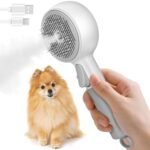 Dog Steam Brush with 2 Cleaning Modes, 3 In 1 Cat Steam Brush with Release Button and Tank, Anti-Static Cat Spray Comb for Effective Hair Removal, Rechargeable Steamy Dog Comb for Furry Pet - Image 2