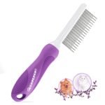 Grooming Comb for Dogs and Cats with Matted Hair, Detangling Pet Comb with Long and Short Stainless Steel Metal Fine Teeth for Removing Mats, Tangles, Knots & Loose Fur from The Undercoat - Image 2