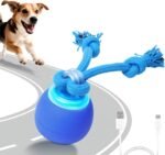 Interactive Dog Toys Touch Activated Bouncing & Jumping Dog Ball with Rope, Squeaky Doggie Toys to Keep Them Busy - Image 2