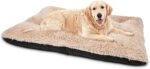 JOEJOY Large Dog Bed Crate Pad, Deluxe Plush Washable Dog Beds Fulffy Soft Kennel Pad Anti-Slip Pet Sleeping Mat for Extra Large Medium Small Dogs, 40" x 27", Beige - Image 2