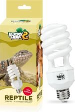 LUCKY HERP UVA UVB Reptile Light 10.0, Desert UVB 150 Compact Fluorescent Lamp, UVB Light for Reptiles 23W, UVA UVB Reptile Light Bulb, UVB Bulb for Reptiles Bearded Dragons Lizards Tortoises Snakes - Image 2