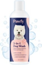 Pawfy Dog Shampoo and Conditioner for Itchy Skin Relief | Puppy Shampoo for Sensitive Skin | Natural 5 in 1 Pet Shampoo with Coconut, Oatmeal & Aloe Vera| Ideal Dog Wash for Smelly Dogs - Image 2