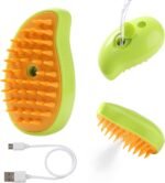 Steam Brush for Cats Shedding, 3 in 1 Steamy Water Pet Hair Removal Comb with Steamer, Spritz Comb for Dog, Indoor Cat Spray Mist Grooming Defur Brush, Cepillo Vapor Gato Perro, Steaming Cleaning Spa - Image 2