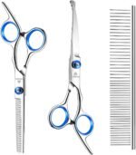 dog Grooming Scissors Kits with Safety Round Tips, Heavy Duty Stainless Steel Pet Shears - Image 2
