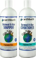 earthbath, Oatmeal & Aloe Dog Shampoo and Conditioner Oatmeal Shampoo For Dogs - Itchy, Dry Skin Relief, Dog Wash, Made in USA, Dog Conditioner, Fragrance Free Pet Shampoos - 16 Oz (1 Set) - Image 2