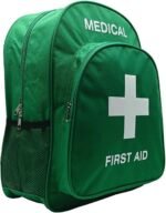 Red Emergency Bag First Aid Backpack Empty Medical First Aid Bag Treatment Trauma Bags for Camping Pet Dog Cat (Green White) - Image 4
