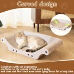 Cat Scratcher Bed Cardboard Cat Scratch Couch Board 25 inches Large Cat Scratching Sofa Lounge & Scratch Pad for Indoor Cats, Furniture Protector - Image 3