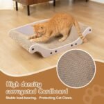 Cat Scratcher Bed Cardboard Cat Scratch Couch Board 25 inches Large Cat Scratching Sofa Lounge & Scratch Pad for Indoor Cats, Furniture Protector - Image 4