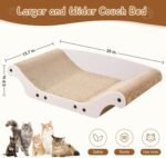 Cat Scratcher Bed Cardboard Cat Scratch Couch Board 25 inches Large Cat Scratching Sofa Lounge & Scratch Pad for Indoor Cats, Furniture Protector - Image 5
