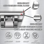 TRAH 4FW/5FW/7FW Detachable Pet Grooming Blades Dog Grooming Wide Blade Compatible with A*ndis,Most A5, KM Series,Detachable Ceramic Blade,Cut Length (3.2mm) to (9.5mm), Silver 3 Pack - Image 3