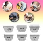 TRAH 4FW/5FW/7FW Detachable Pet Grooming Blades Dog Grooming Wide Blade Compatible with A*ndis,Most A5, KM Series,Detachable Ceramic Blade,Cut Length (3.2mm) to (9.5mm), Silver 3 Pack - Image 5