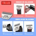 TRAH 4FW/5FW/7FW Detachable Pet Grooming Blades Dog Grooming Wide Blade Compatible with A*ndis,Most A5, KM Series,Detachable Ceramic Blade,Cut Length (3.2mm) to (9.5mm), Silver 3 Pack - Image 6