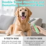 3-in-1 Pet Steam Brush for Dog Cat,Double-Sided Undercoat Rake for Shedding & Grooming,Spray Pet Hair Removal & Deshedding Dematting Comb for Long Short Haired,2 PCS - Image 6