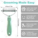 3-in-1 Pet Steam Brush for Dog Cat,Double-Sided Undercoat Rake for Shedding & Grooming,Spray Pet Hair Removal & Deshedding Dematting Comb for Long Short Haired,2 PCS - Image 7