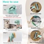 3-in-1 Pet Steam Brush for Dog Cat,Double-Sided Undercoat Rake for Shedding & Grooming,Spray Pet Hair Removal & Deshedding Dematting Comb for Long Short Haired,2 PCS - Image 10