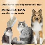 Cat Steam Brushes for Shedding, 4 in 1 Rechargeable Steam Brush for Cats and Dogs,Grooming Comb with Spray - Image 6