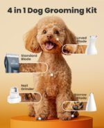 oneisall 4 in 1 Dog Clippers and Paw Trimmer Grooming Kit, Low Noise Cordless Dog Clippers for Grooming Pet Hair Trimmers for Small and Large Dogs Cats Animals - Image 3