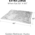 FurHaven Waterproof Throw Blanket For Dogs & Indoor Cats, Reversible Protective Pet Blanket, Extra Large, Long Faux Fur & Velvet, Mist Gray - Image 3