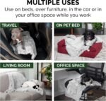 FurHaven Waterproof Throw Blanket For Dogs & Indoor Cats, Reversible Protective Pet Blanket, Extra Large, Long Faux Fur & Velvet, Mist Gray - Image 5