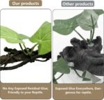 BNOSDM Reptile Climbing Branch Flexible Bend-A-Branch Jungle Vines Terrarium Plant Decoration with Suction Cup for Crested Gecko Chameleon Gecko Snake Tree Frog 2PCS - Image 6