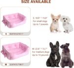 pawstrip Cute Princess Dog Bed Pink Puppy Bed for Small Dogs Breathable Cat Couch Bowknot Pet Cushion Comfortable Kitten Nest Girl Doggy Sofa, Waterproof Bottom (Pink) - Image 3