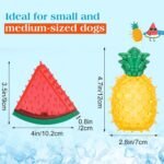 Pawaboo Pet Teether Cooling Chew Toys, Freezable Teething Toy for Puppies, Watermelon and Pineapple Shape Freeze Interactive Toys in Summer, Frozen Dog Treat Training Tools for Small and Medium Dogs - Image 5