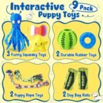 KIPRITII 9-Pack Interactive Puppy Dog Toys for Small Dogs No-Stuffing Squeaky Octopus-Shaped Toy, Cute Plush & Engaging Chew Toys for Puppy Teething to Keep Them Busy - Image 3