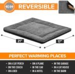 K&H PET PRODUCTS Self-Warming Cat Bed Pad, Self Heating Pad for Outdoor Cat Houses, Warming Mat for Indoor Pet Beds & Furniture, Reversible Blanket, Machine Washable - Small 21 X 17in Gray/ Black - Image 3