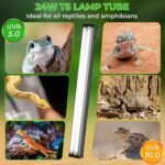 Lustaled 22inch 24W T5 UVB Reptile Light Combo Kit for Tropical & Desert Reptiles, Switchable UVB 5.0, UVB 10.0, Reptile Lamp Terrarium Hood UVB Light for Bearded Dragon, Lizards, Chameleon, Turtle - Image 5