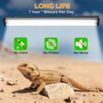 Lustaled 22inch 24W T5 UVB Reptile Light Combo Kit for Tropical & Desert Reptiles, Switchable UVB 5.0, UVB 10.0, Reptile Lamp Terrarium Hood UVB Light for Bearded Dragon, Lizards, Chameleon, Turtle - Image 6