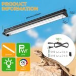 Lustaled 22inch 24W T5 UVB Reptile Light Combo Kit for Tropical & Desert Reptiles, Switchable UVB 5.0, UVB 10.0, Reptile Lamp Terrarium Hood UVB Light for Bearded Dragon, Lizards, Chameleon, Turtle - Image 7