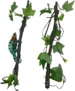 BNOSDM Reptile Climbing Branch Flexible Bend-A-Branch Jungle Vines Terrarium Plant Decoration with Suction Cup for Crested Gecko Chameleon Gecko Snake Tree Frog 2PCS - Image 2
