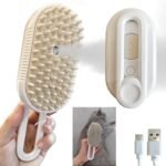 Cat Steam Brushes for Shedding, 4 in 1 Rechargeable Steam Brush for Cats and Dogs,Grooming Comb with Spray - Image 2