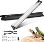 Lustaled 22inch 24W T5 UVB Reptile Light Combo Kit for Tropical & Desert Reptiles, Switchable UVB 5.0, UVB 10.0, Reptile Lamp Terrarium Hood UVB Light for Bearded Dragon, Lizards, Chameleon, Turtle - Image 2