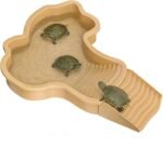 Pawfly Reptile Bathing Pool with Removable Ramp, Reptile Food Dish Feeding Dish, Tortoise Water Dish Water Bowl with Steps, Turtle Bathing Pool Bath Tub Soaking Dish for Gecko Snake Lizard Frog - Image 2