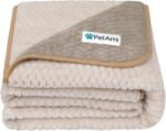 PetAmi Waterproof Dog Blanket, Leakproof XL Pet Blanket for Large Dogs, Furniture Sofa Couch Cover Protector, Fleece Cat Throw Bed Crate Kennel, Reversible Washable Soft Plush, Twin 60x80 Taupe Beige - Image 2