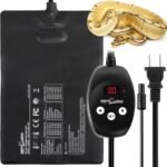 REPTI ZOO 8" X 12" Reptile Heat Pad 24W Fast Heating Pad with Adjustable Thermostat Reptile Heat Mat for Turtles/Hermit Crabs/Bearded Dragons/Leopard Geckos/Snakes/Lizards, and Seed Germination - Image 2