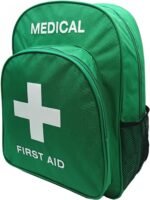 Red Emergency Bag First Aid Backpack Empty Medical First Aid Bag Treatment Trauma Bags for Camping Pet Dog Cat (Green White) - Image 2
