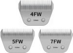 TRAH 4FW/5FW/7FW Detachable Pet Grooming Blades Dog Grooming Wide Blade Compatible with A*ndis,Most A5, KM Series,Detachable Ceramic Blade,Cut Length (3.2mm) to (9.5mm), Silver 3 Pack - Image 2